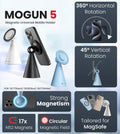 MOGUN 5 Magnetic Universal Mobile Holder (360° Rotation, MagSafe Compatible, Strong N52 Magnets)